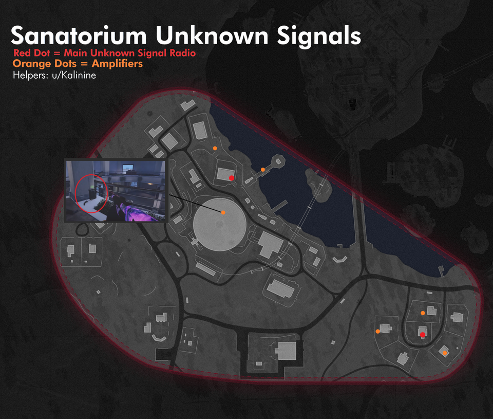 Emplacements des amplificateurs de signal dans l'épidémie de zombies de la guerre froide - Sanatorium