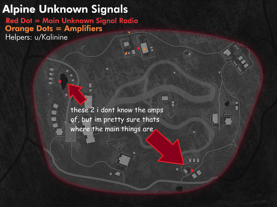 Emplacements des amplificateurs de signal dans l'épidémie de zombies de la guerre froide - Alpine
