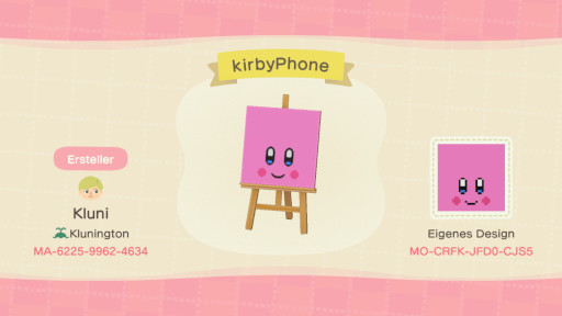 Animal Crossing New Horizons Town Drapeaux Codes Kirby