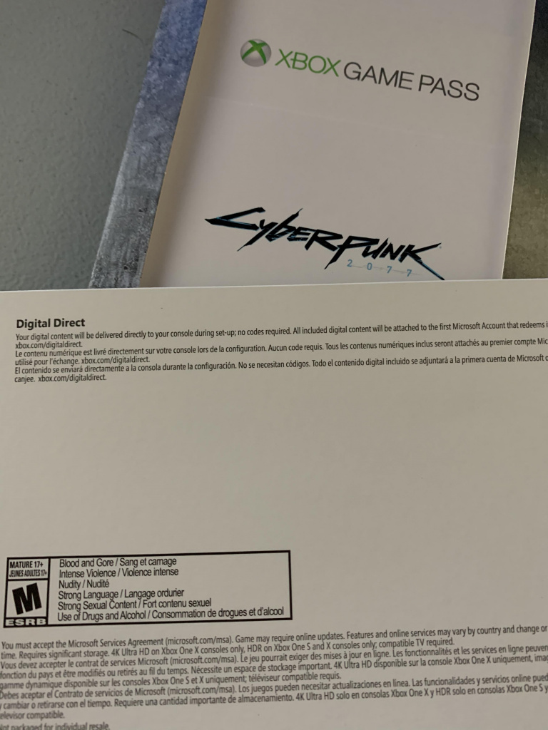 Bundle Xbox One X Cyberpunk 2077 édition limitée numérique directe
