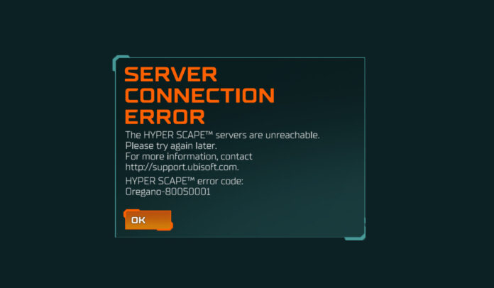 Erreur de connexion au serveur Hyper Scape
