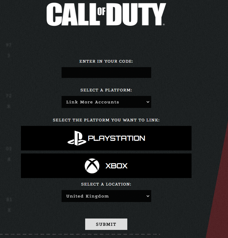 Page d'échange de la version bêta de Call of Duty Black Ops Cold War