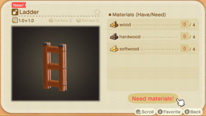 How to get a ladder in Animal Crossing New Horizons
