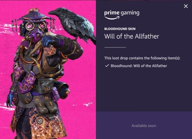 Bloodhound Will of the Allfather Twitch Prime Gaming skin