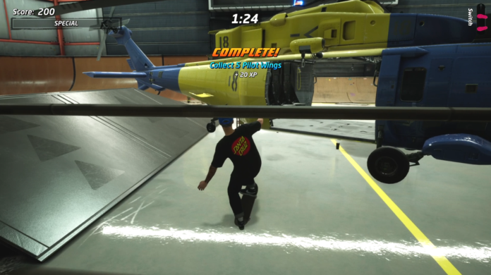 Récupérez 5 ailes de pilote sur le hangar dans Tony Hawk's Pro Skater 1 + 2
