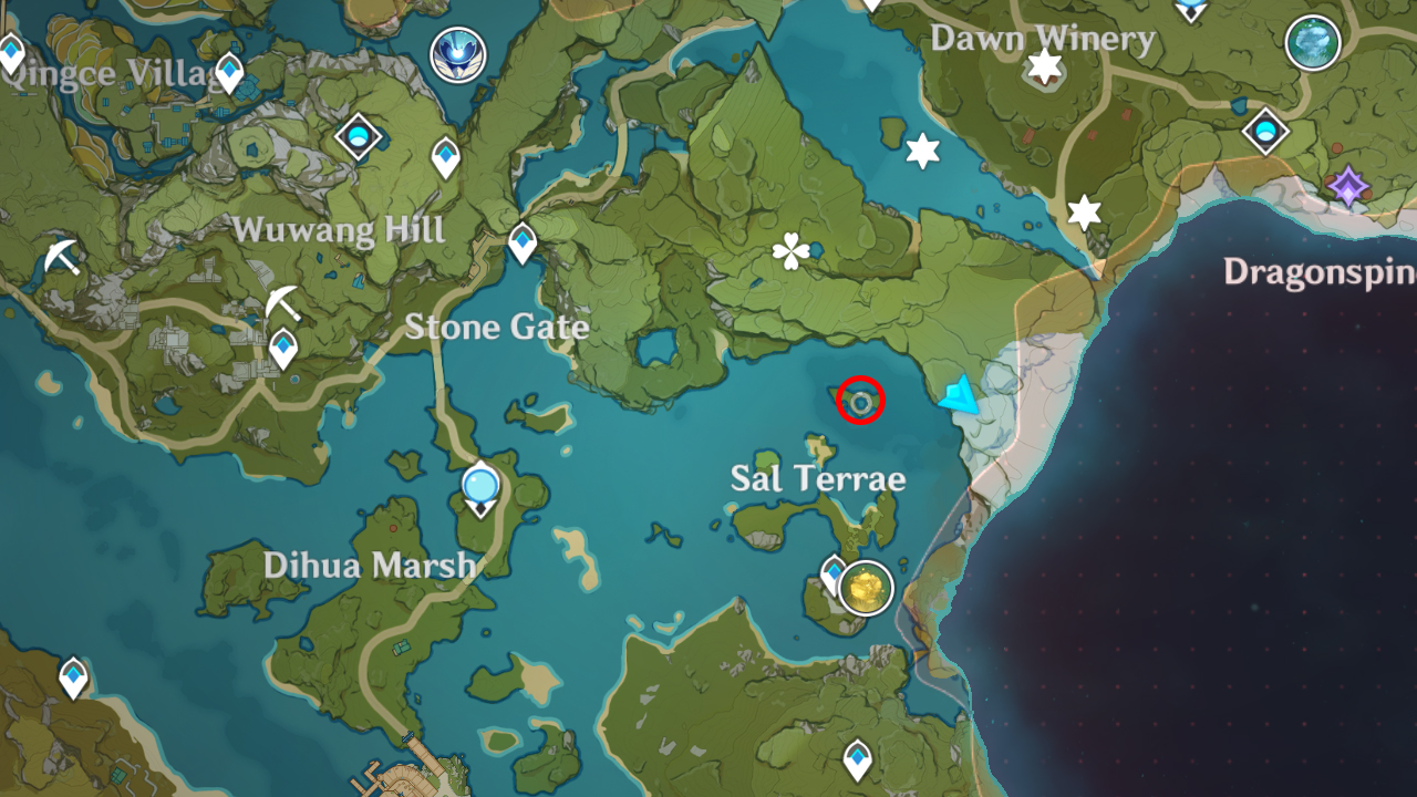 Comment passer sous Sal Terrae à Genshin Impact | Carte