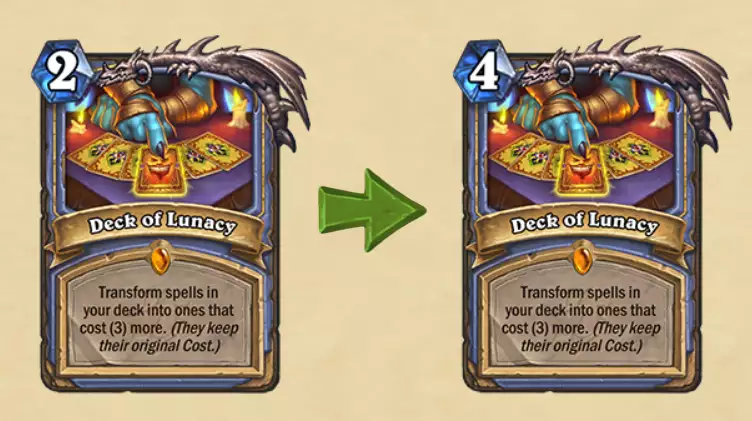 Nerf Deck of Lunacy de Hearthstone