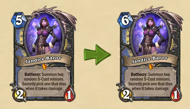 Nerf de Hearthstone Jandice Barov