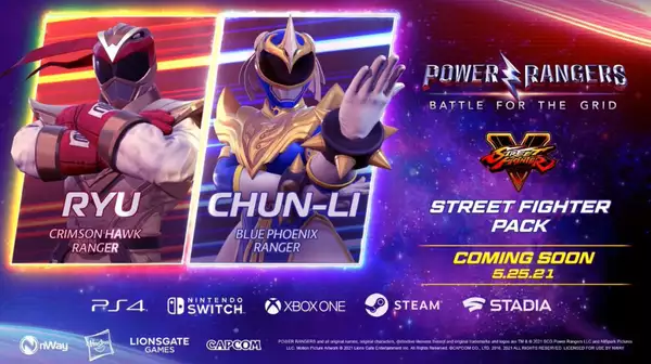 chun li ryu dlc power rangers