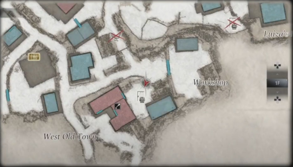 Emplacements Lockpick de Resident Evil Village - Eh bien, entre la vieille ville de l'ouest et l'atelier