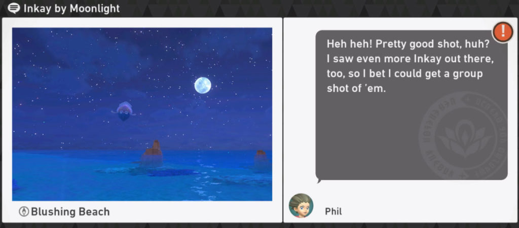 Nouvelles demandes Pokemon Snap Blushing Beach Night - Inkay by Moonlight