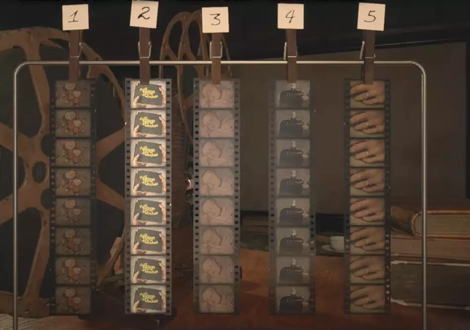Resident Evil Village Film Projector Puzzle Filmstrips Bon ordre
