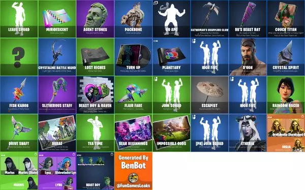 La mise à jour Fortnite v16.40 a divulgué des objets cosmétiques contenant des tenues de skins emotes