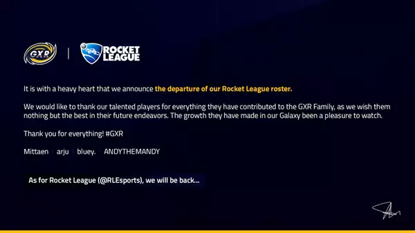 galaxy racer roster coupé parties parties voies rlcs x rocket league