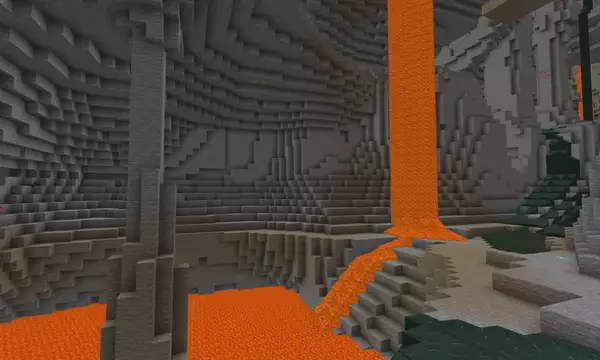 grottes et falaises de Minecraft