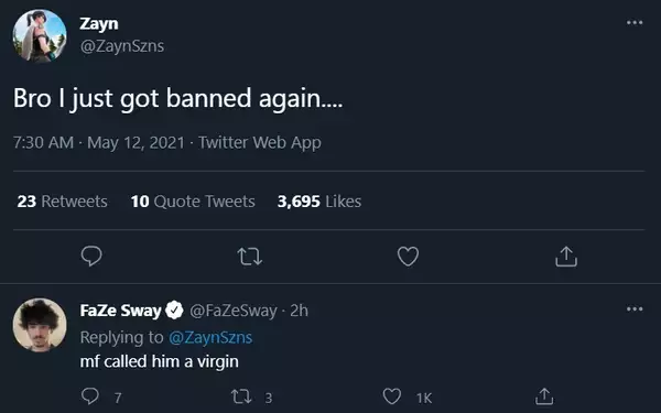 pourquoi zayn a-t-il été banni de la nouvelle interdiction de Twitch