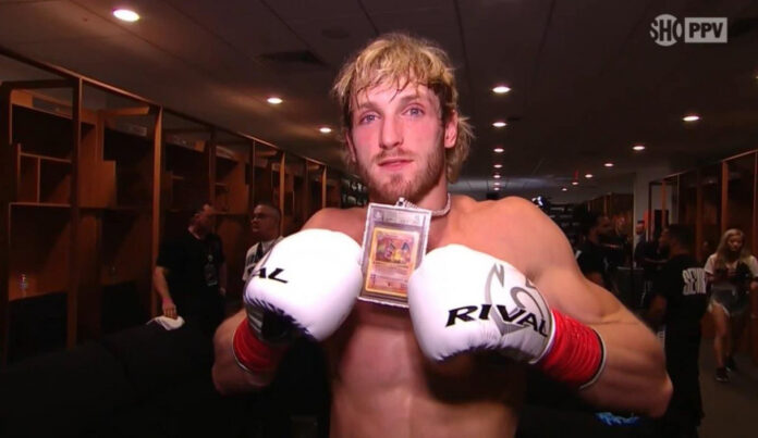 Logan Paul porte une carte Charizard de 150 000 $ pour un combat de boxe avec Floyd Mayweather

