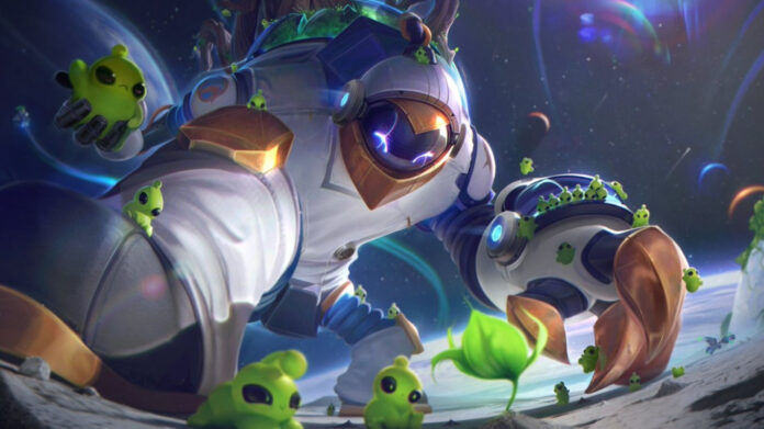 Rammus, Corki, Maokai et Veigar s'apprêtent à obtenir des skins d'astronautes dans League of Legends
