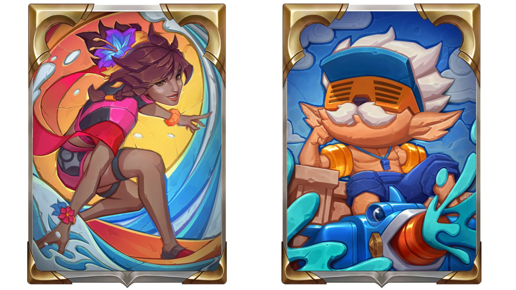 Legends of Runeterra 2.10.0 mise à jour Pool Party Champion Skins Boards Dos de cartes Bundle