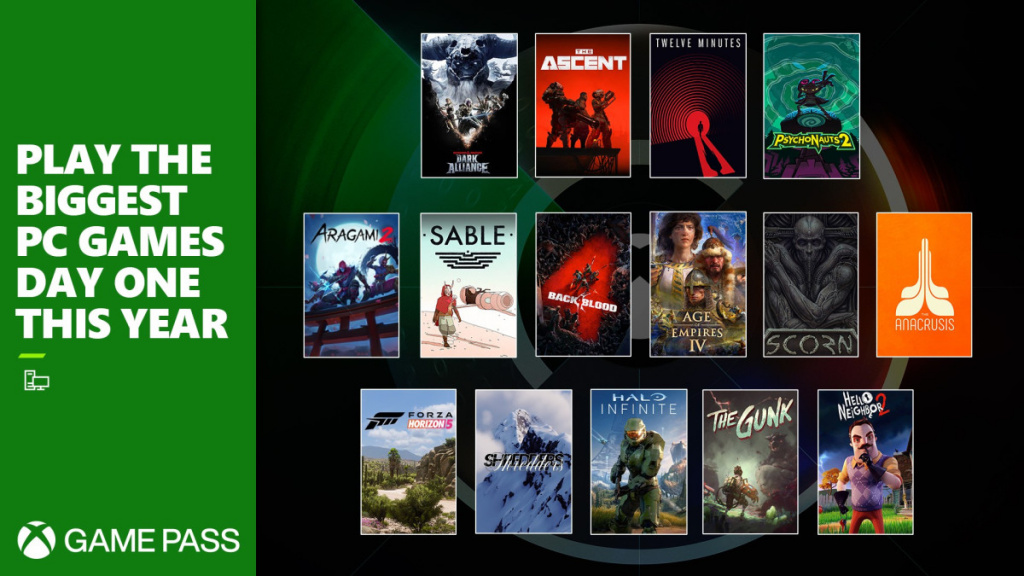 Titres du premier jour du lancement du jeu Microsoft Xbox Game Pass