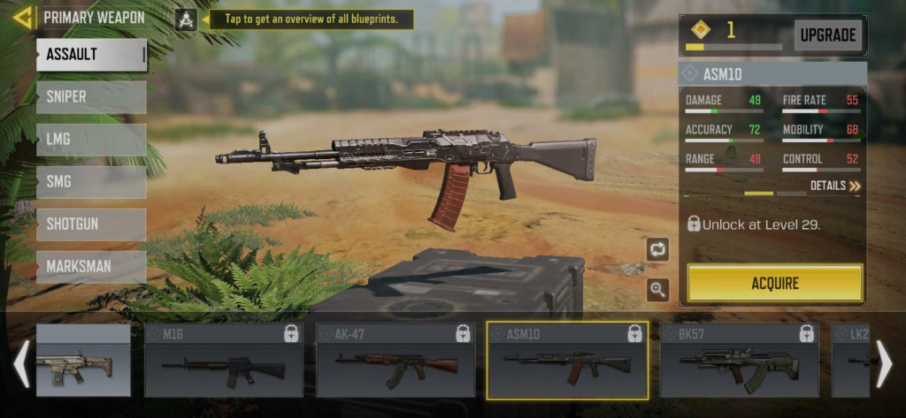 COD Mobile Saison 5 Modifications de l'équilibre des armes ASM10