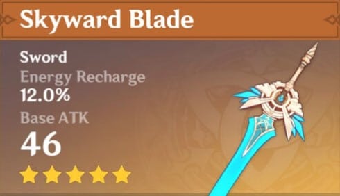 Épée Genshin Impact Skyward Blade