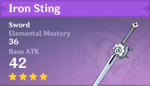Épée Genshin Impact Iron Sting