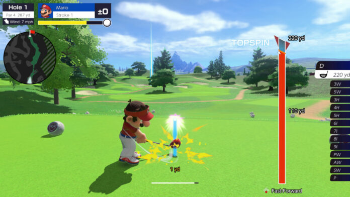 Comment faire topspin et backspin dans Mario Golf Super Rush
