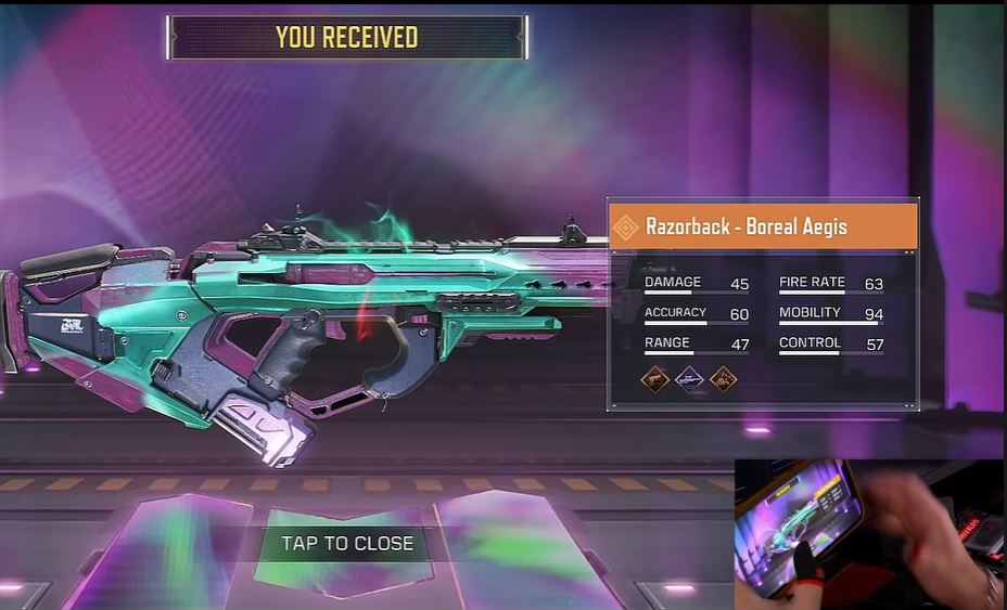 razorback smg mitraillette morue mobile saison 5 chargement