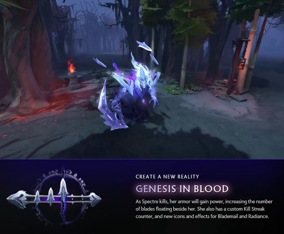 dota 2 nemestice spectre arcanes genèse dans le sang