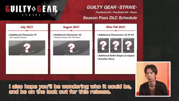 Guilty Gear: le système d'arc dlc du contenu du premier pass de la première saison fonctionne