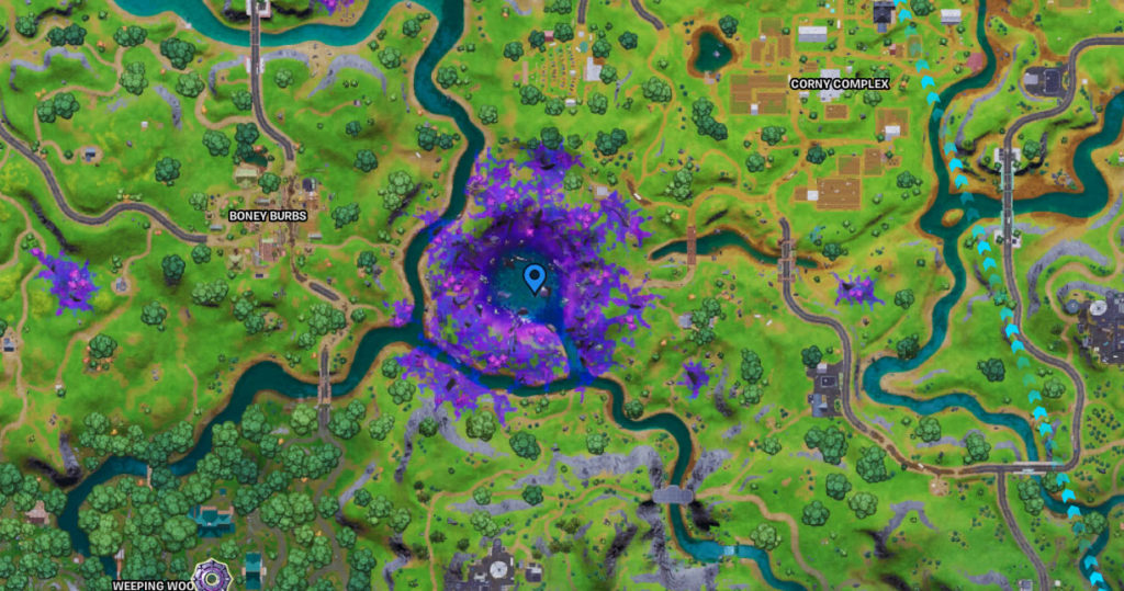 Où trouver des arbres extraterrestres sur la carte Fortnite