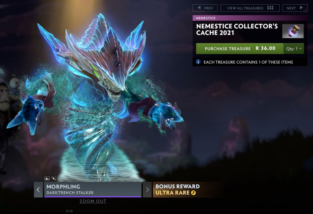 nemestice dota 2 collectors cache 2021 morphling darktrench harceleur