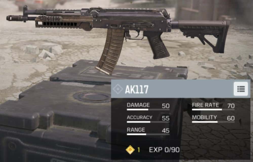 l'arme cod mobile ak-117 améliore la meilleure arme de niveau de la saison 6