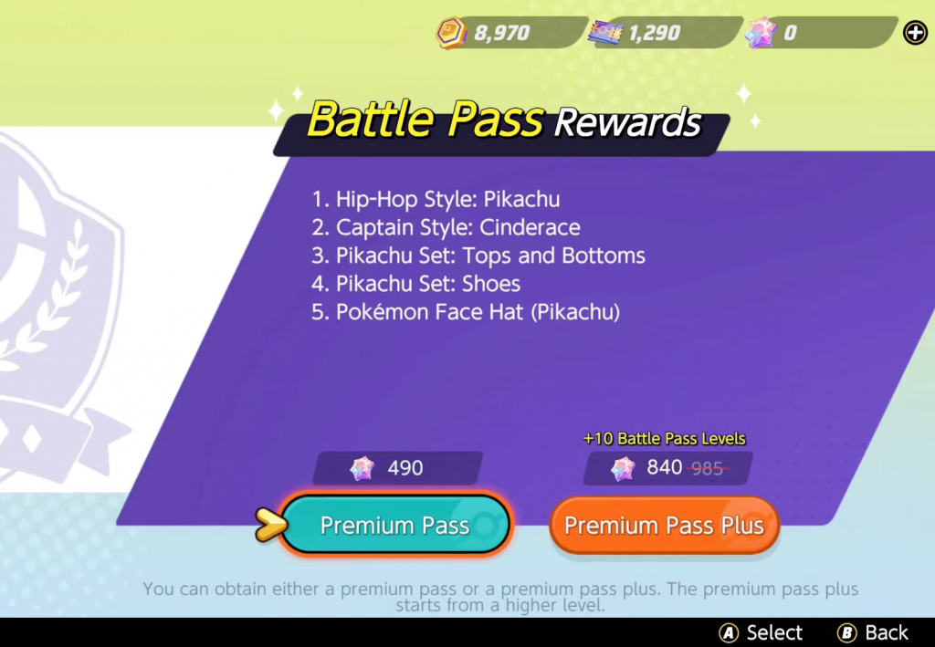 Missions de récompenses de prix Pokemon Unite Battle Pass