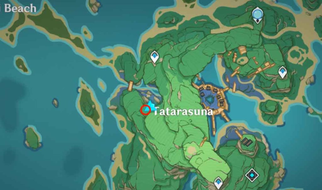 Emplacement du sanctuaire des profondeurs de Tatarasuna au nord-ouest
