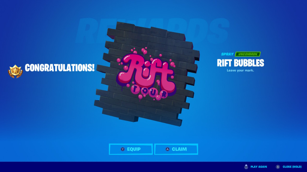 Récompenses Fortnite Post Rift Tour