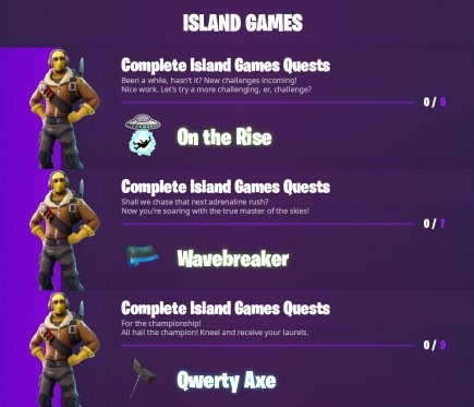 Récompenses des jeux de l'île Fortnite