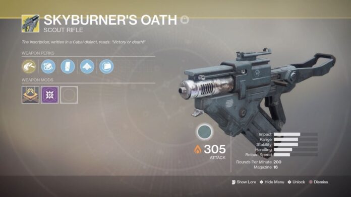 How to Get Skyburner’s Oath in Destiny 2