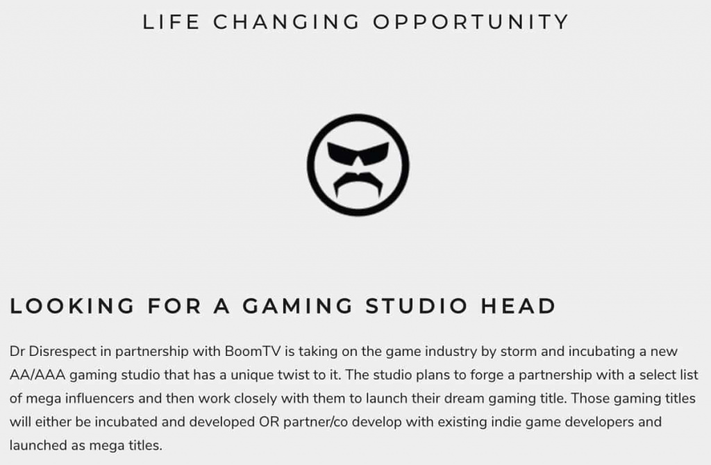 Dr Disrespect annonce le lancement d'un nouveau studio de jeux en partenariat avec BoomTV