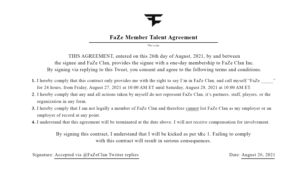 Le PDG de G2 trolle la campagne virale du contrat d'une journée de FaZe Clan : 