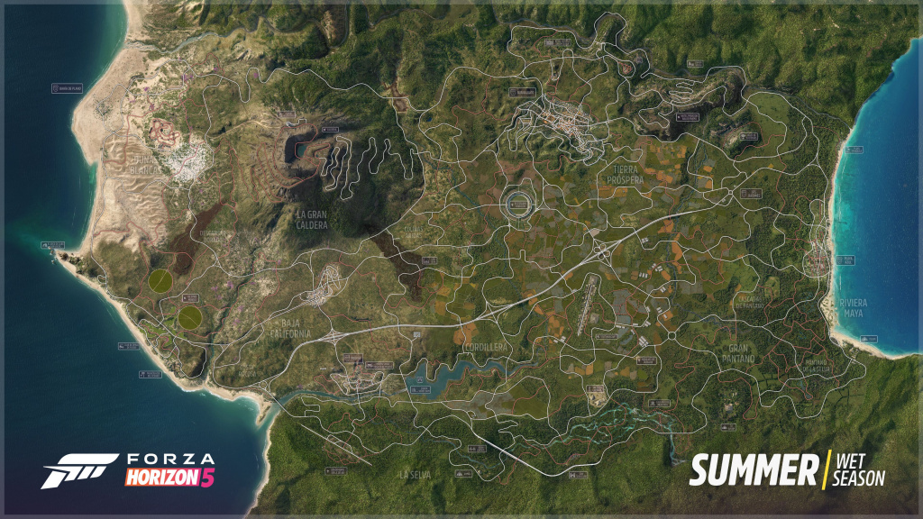 Carte complète de Forza Horizon 5