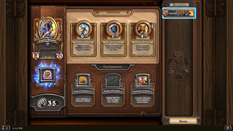 Mercenaires de Hearthstone