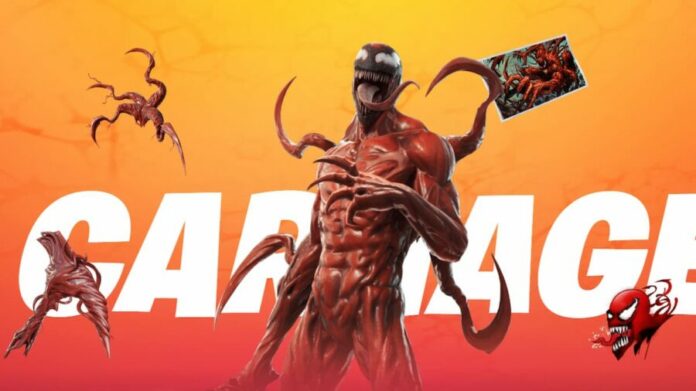 Comment obtenir le skin Carnage Symbiote Mythic dans Fortnite Saison 8
