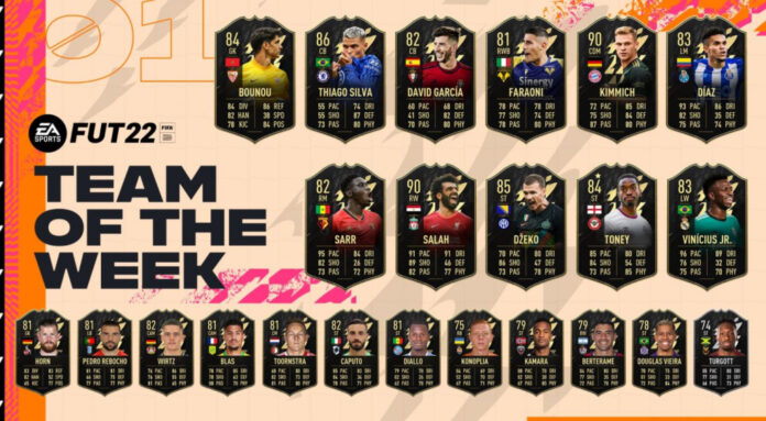  FIFA 22 TOTW #1 pi.  Salah, Thiago Silva, Vinícius Jr., plus
