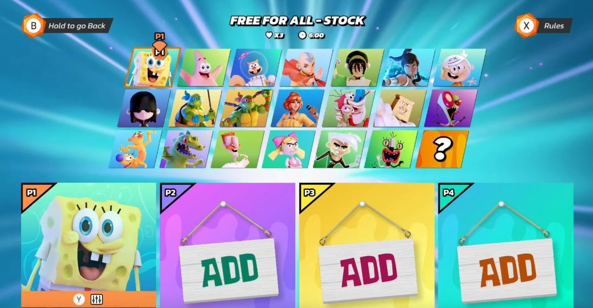 Liste des personnages de Nickelodeon All-Star Brawl