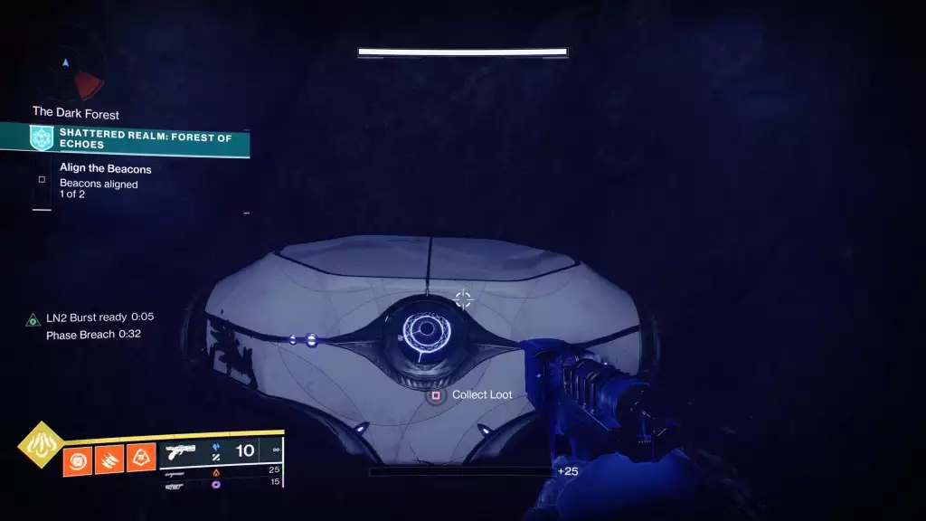 Tournez à gauche après avoir invoqué la brèche de la barrière pour trouver le coffre.  (Photo : Bungie)