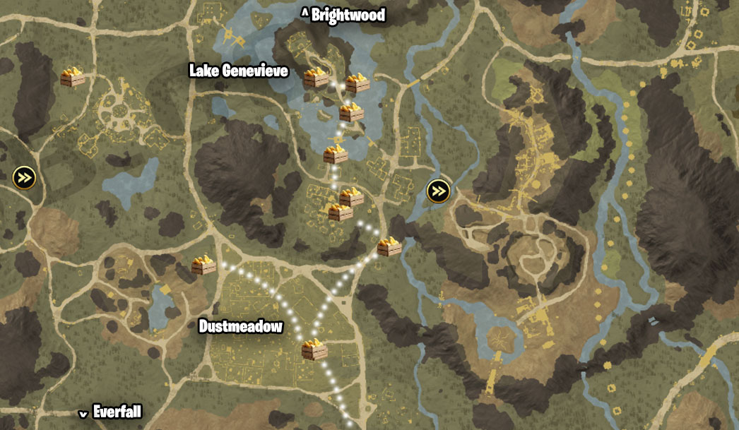 New World Everfall Brightwood Salt Route Carte 1