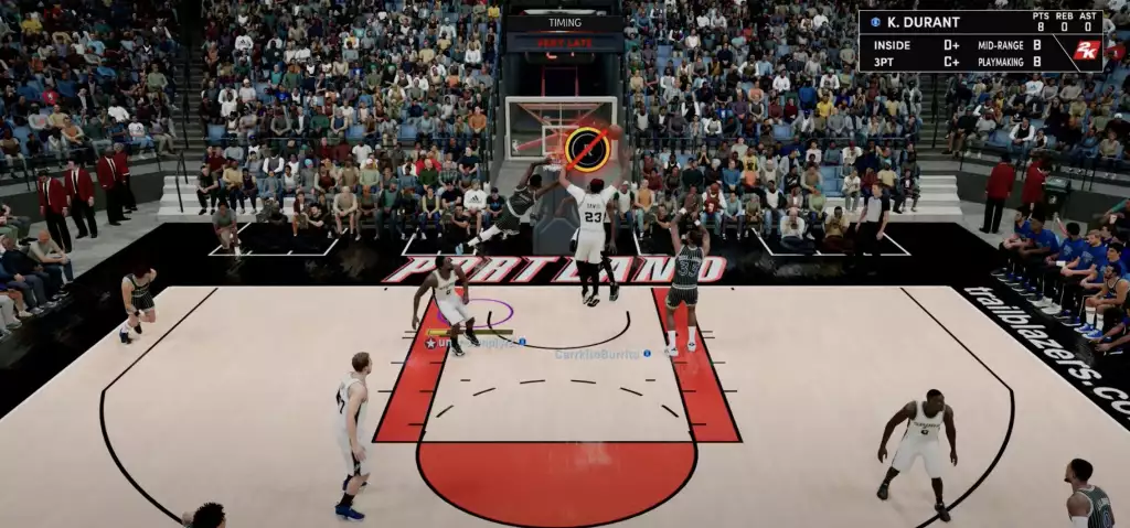 NBA 2K22 Dunk Meter version rouge