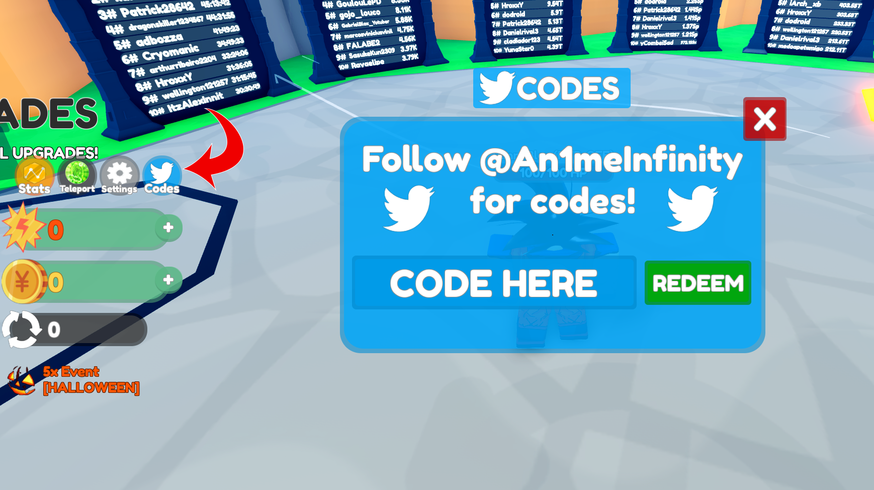 Codes d'échange d'Anime Infinity